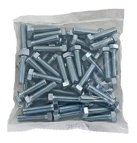 F-45068PB2 3/8-16 X 3 ZINC PLATED FULL THREAD HEX HEAD TAP BOLT GRADE 5 / BAG QUANTITY: 25 PIECES